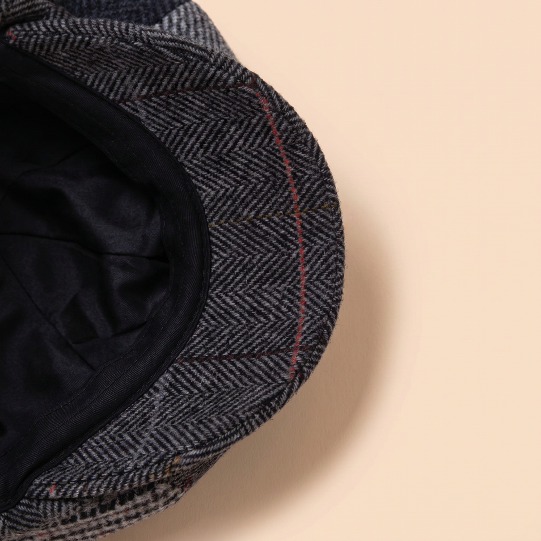 Czapka z wełny w stylu patchwork