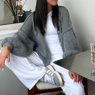 Kardigan oversize z kołnierzykiem “CozyGlam”