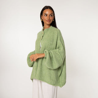 Kardigan oversize z kołnierzykiem “CozyGlam”