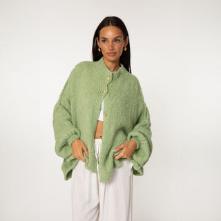 Kardigan oversize z kołnierzykiem “CozyGlam”