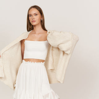 Kardigan oversize z kołnierzykiem “CozyGlam”