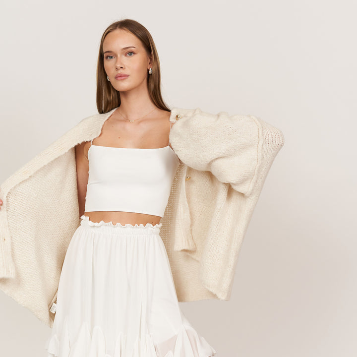 Kardigan oversize z kołnierzykiem “CozyGlam”