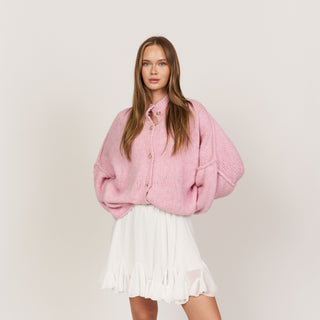 Kardigan oversize z kołnierzykiem “CozyGlam”