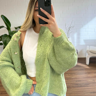 Krótki oversize’owy kardigan “CozyGlam”