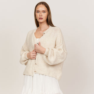 Krótki oversize’owy kardigan “CozyGlam”