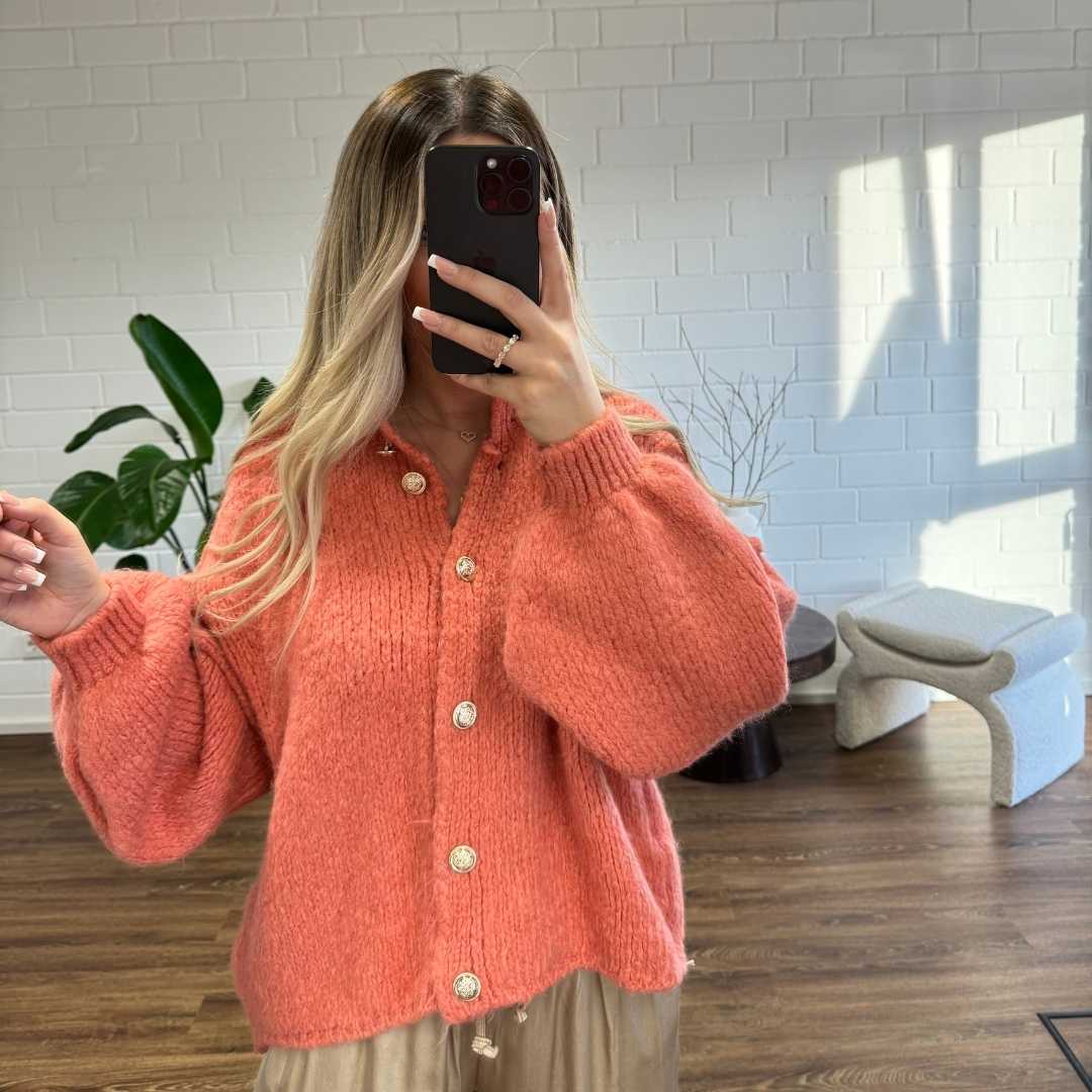Krótki oversize’owy kardigan “CozyGlam”